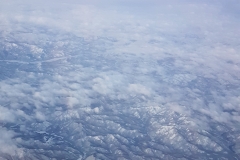 Anflug über Japan - Schnee soweit das Auge reicht