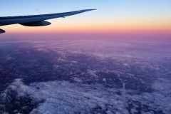 Anflug über Japan - Schnee soweit das Auge reicht